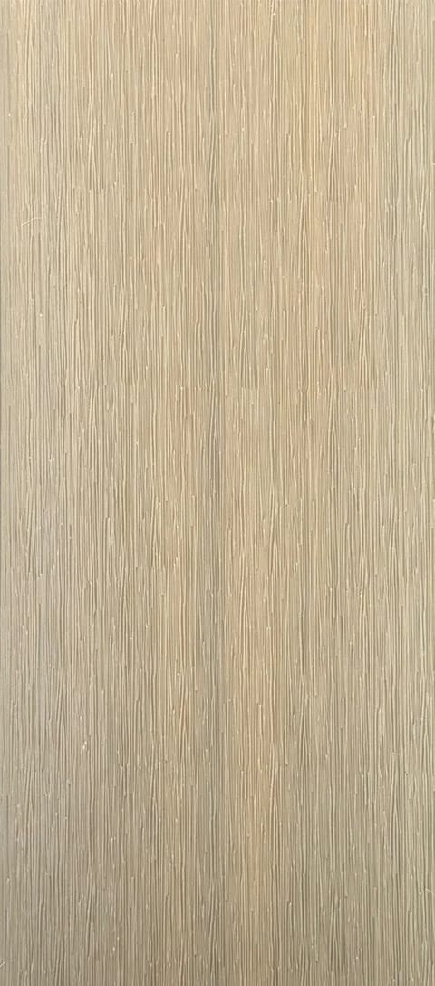UltraDeck LuxNature composite decking board face in Blonde Oak, a pale sandy blonde with a sanded matt grain, shown as a full-length swatch strip