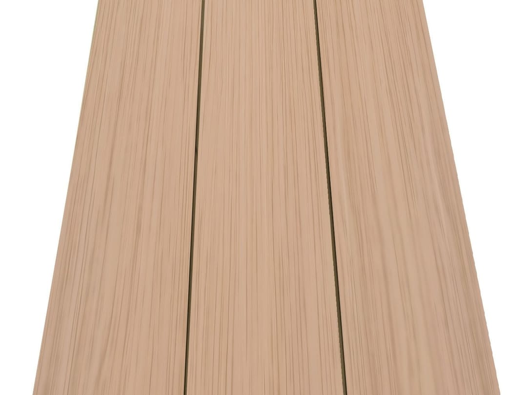 Three CleverDeck Xtreme composite deck boards in Blackbutt, a studio board shot showing the colour and grain